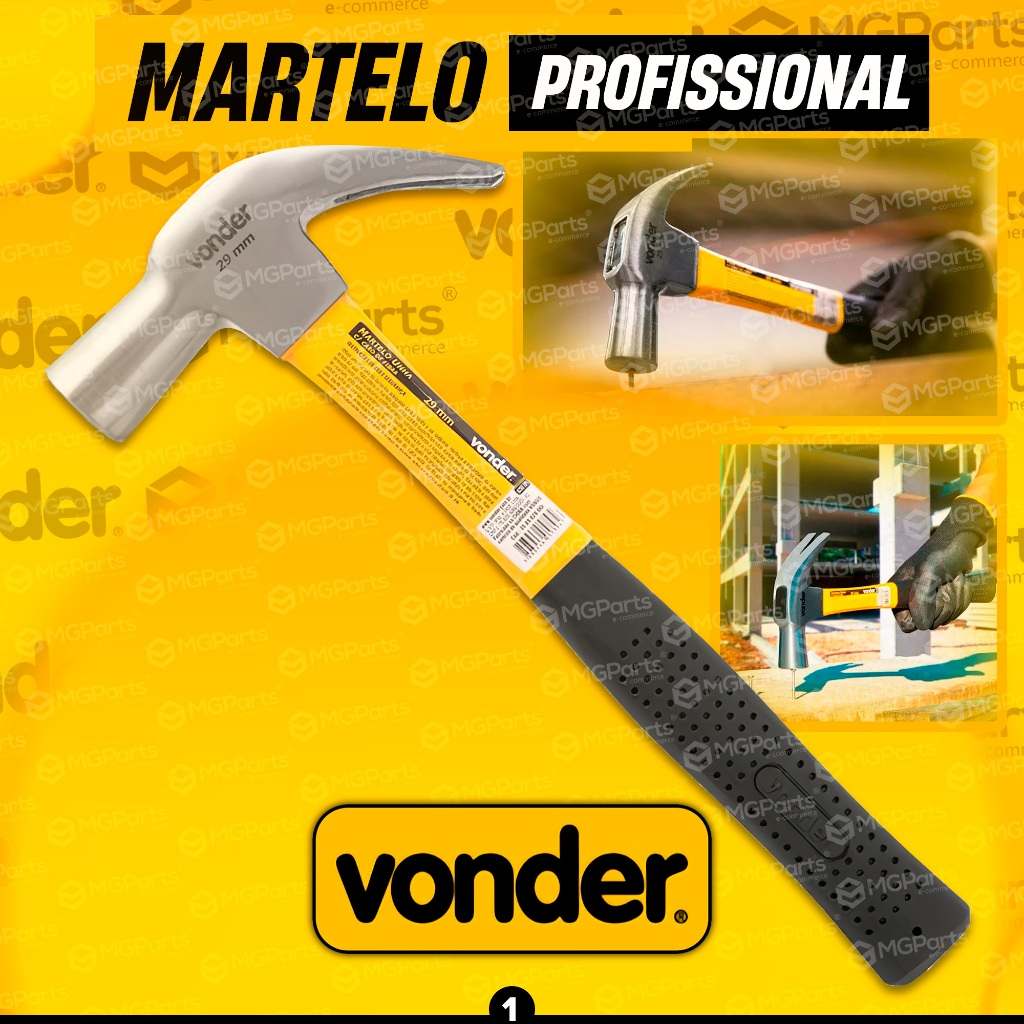 Martelo Unha Vonder: Potência e Conforto Profissional