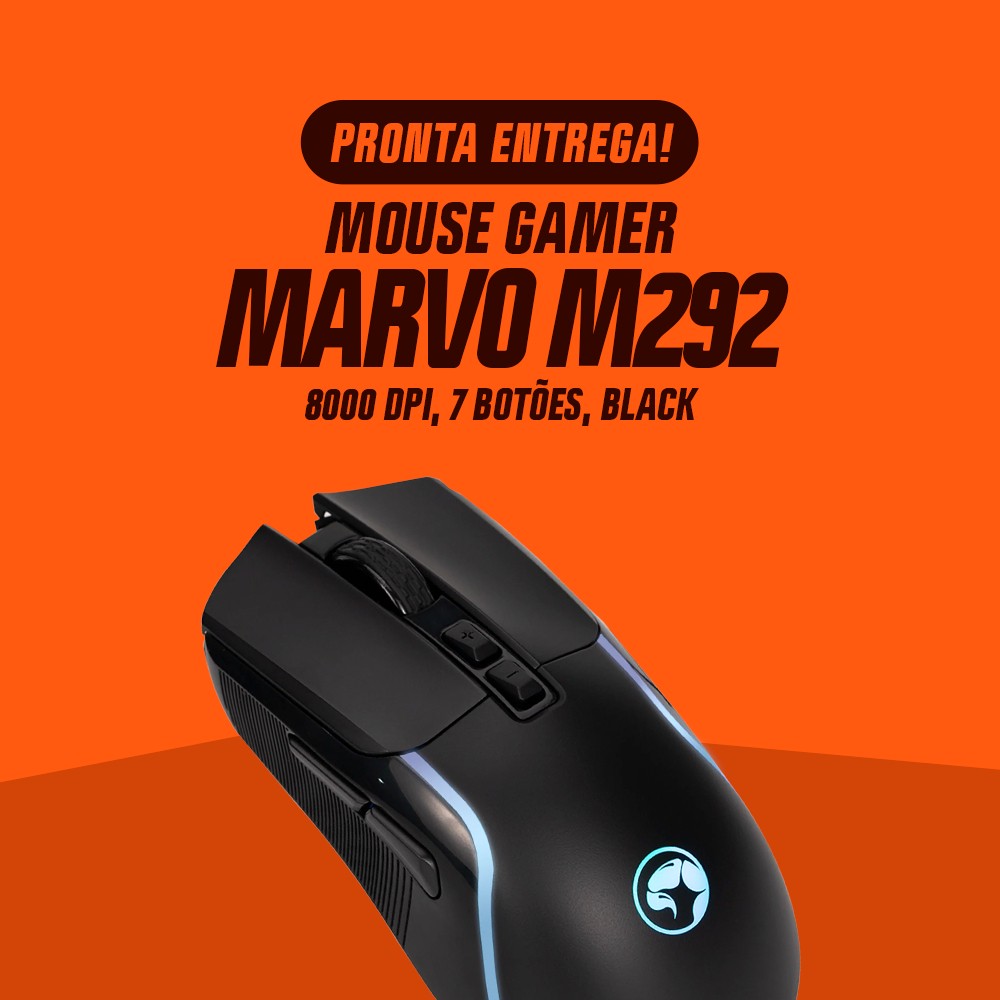 Marvo M292: Mouse Gamer 8000 DPI para Domínio Total