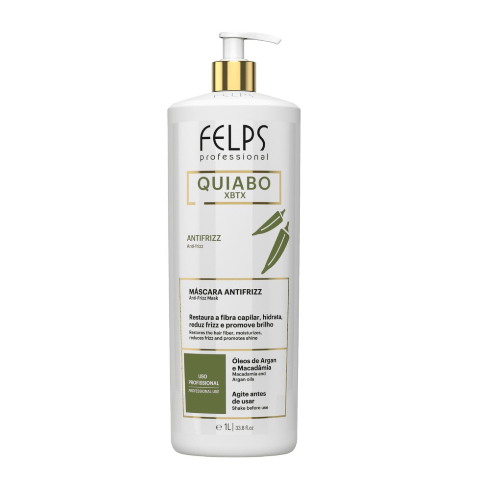 Máscara Anti-Frizz Felps Quiabo: Cabelos Lisos!