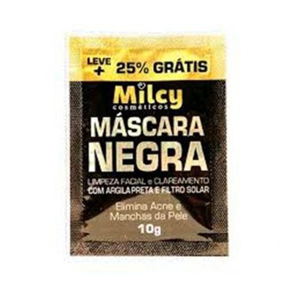 Máscara Argila Negra Milcy: Limpeza e Clareamento
