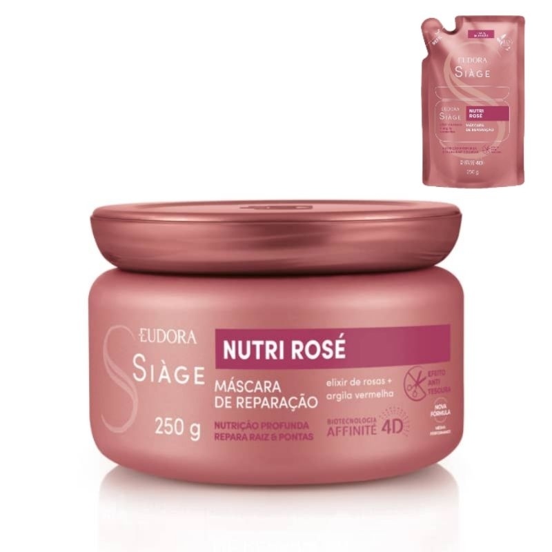 Máscara Capilar Eudora Siàge Nutri Rosé 250g: Cabelos Fortes e Brilhantes