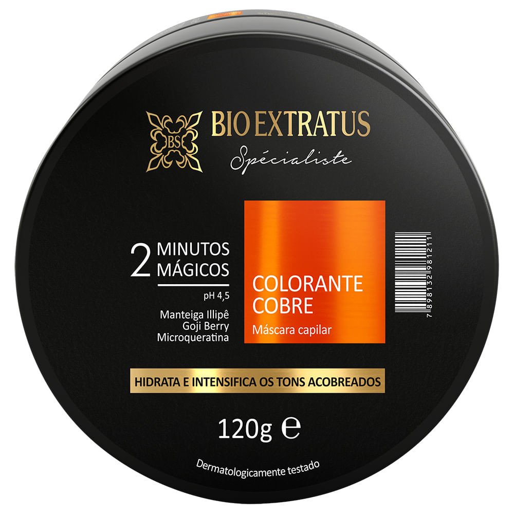 Máscara Cobre Bio Extratus: Cor Intensa em 2 Minutos!