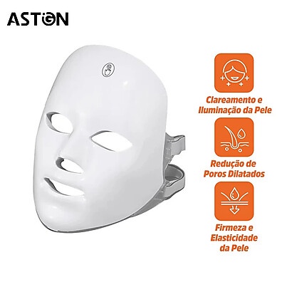 Máscara de Beleza LED com 7 Cores: Rejuvenescimento Facial em Casa
