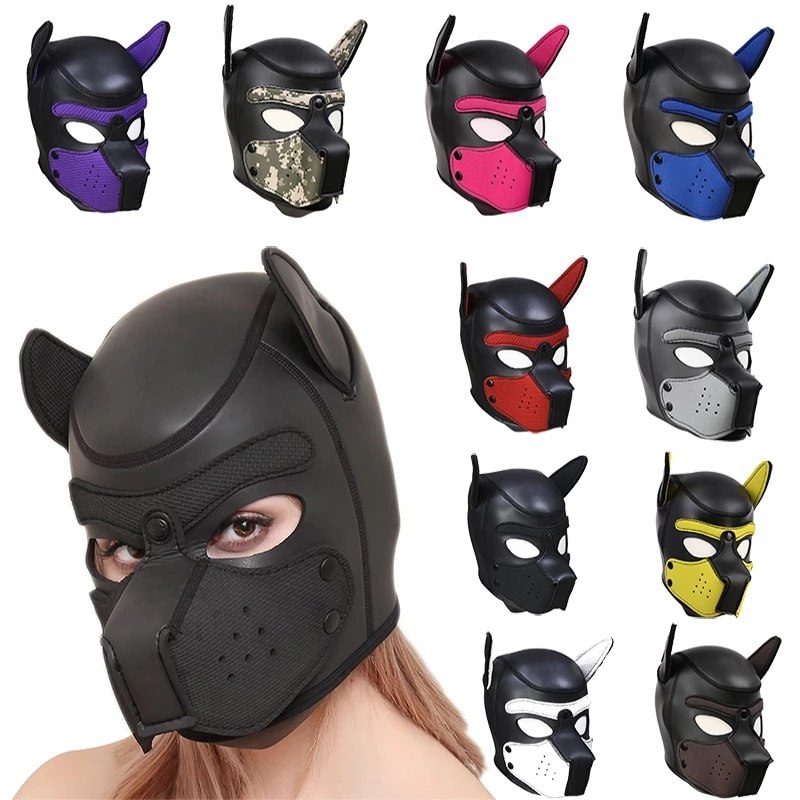 Máscara de Cachorro Acolchoada para Cosplay e Festas – Conforto e Estilo!