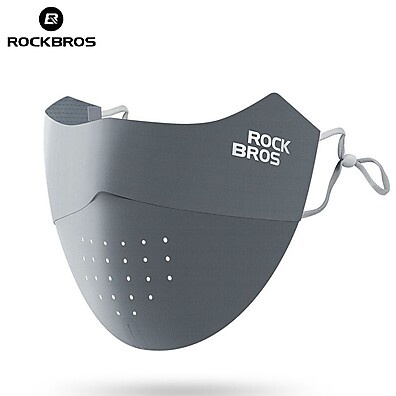 Máscara Facial Rockbros Ice Silk: Proteção UV Respirável e Ajustável