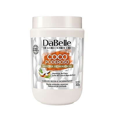 Máscara Hidratação Dabelle Coco Poderoso 800g – Nutrição Intensa