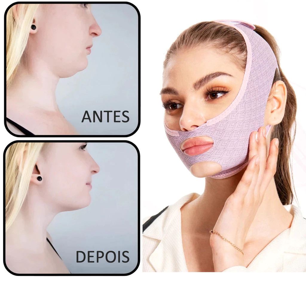 Máscara Modeladora Facial: Reduz Jowl e Eleva Instantaneamente