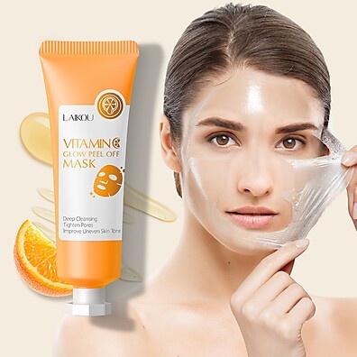 Máscara Vitamina C LAIKOU: Pele Radiante e Poros Limpos