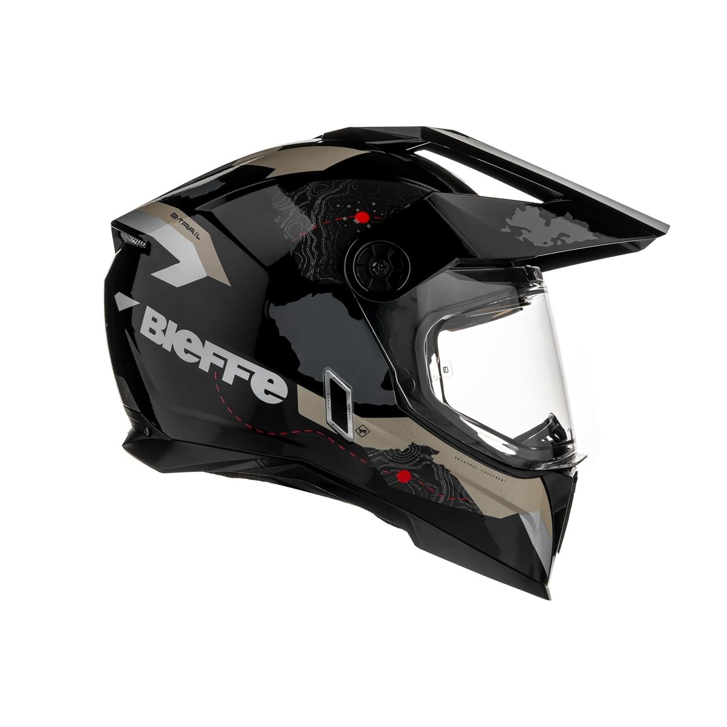 Capacete Masculino Bieffe B-Trail Frontier Preto com Óculos Integrado - Segurança e Estilo