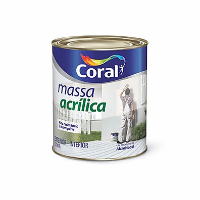 Massa Acrílica Coral 1,5kg: Paredes Perfeitas em Branco