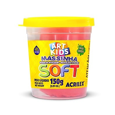 Massa de Modelar Soft 150g Vermelho 103 Acrilex – Segura e Criativa!