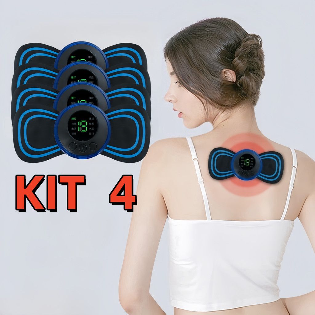 Massageador Elétrico Portátil EMS para Alívio de Dores no Pescoço e Corpo