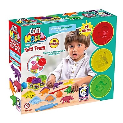 Massinha Coti Tutti Frutti Dinossauros: Diversão Criativa!