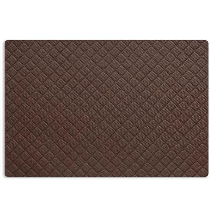 Jogo Americano Matelassê em PVC Marrom – 6 Peças com Estilo e Durabilidade