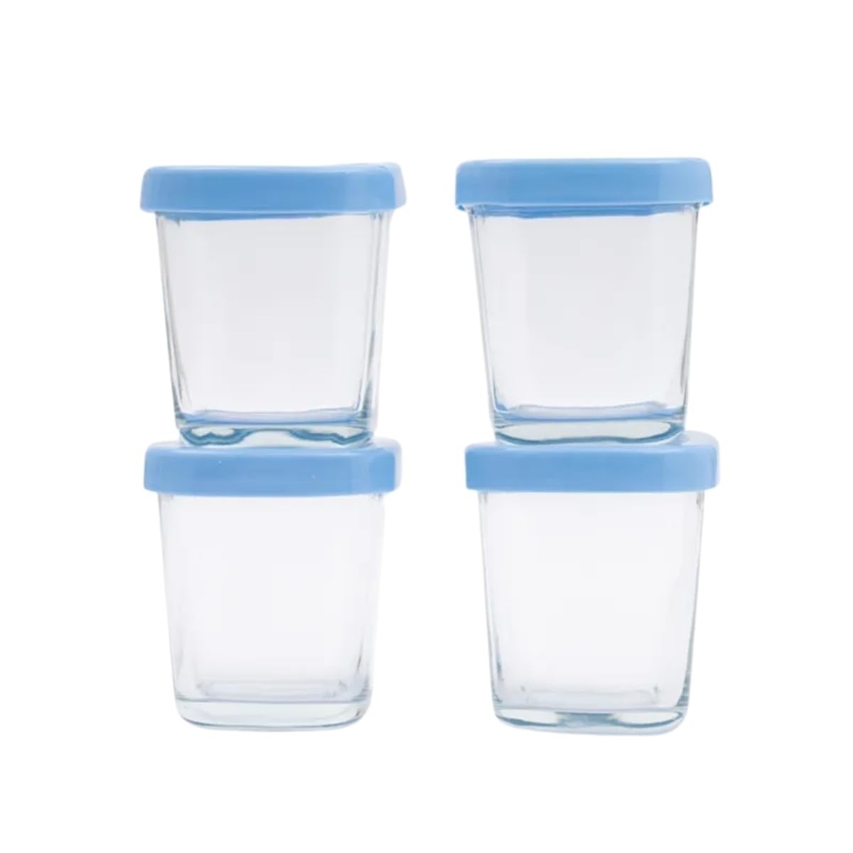 Kit 4 Potes de Vidro 150ml para Leite Materno e Papinhas Azul - Petit Piá