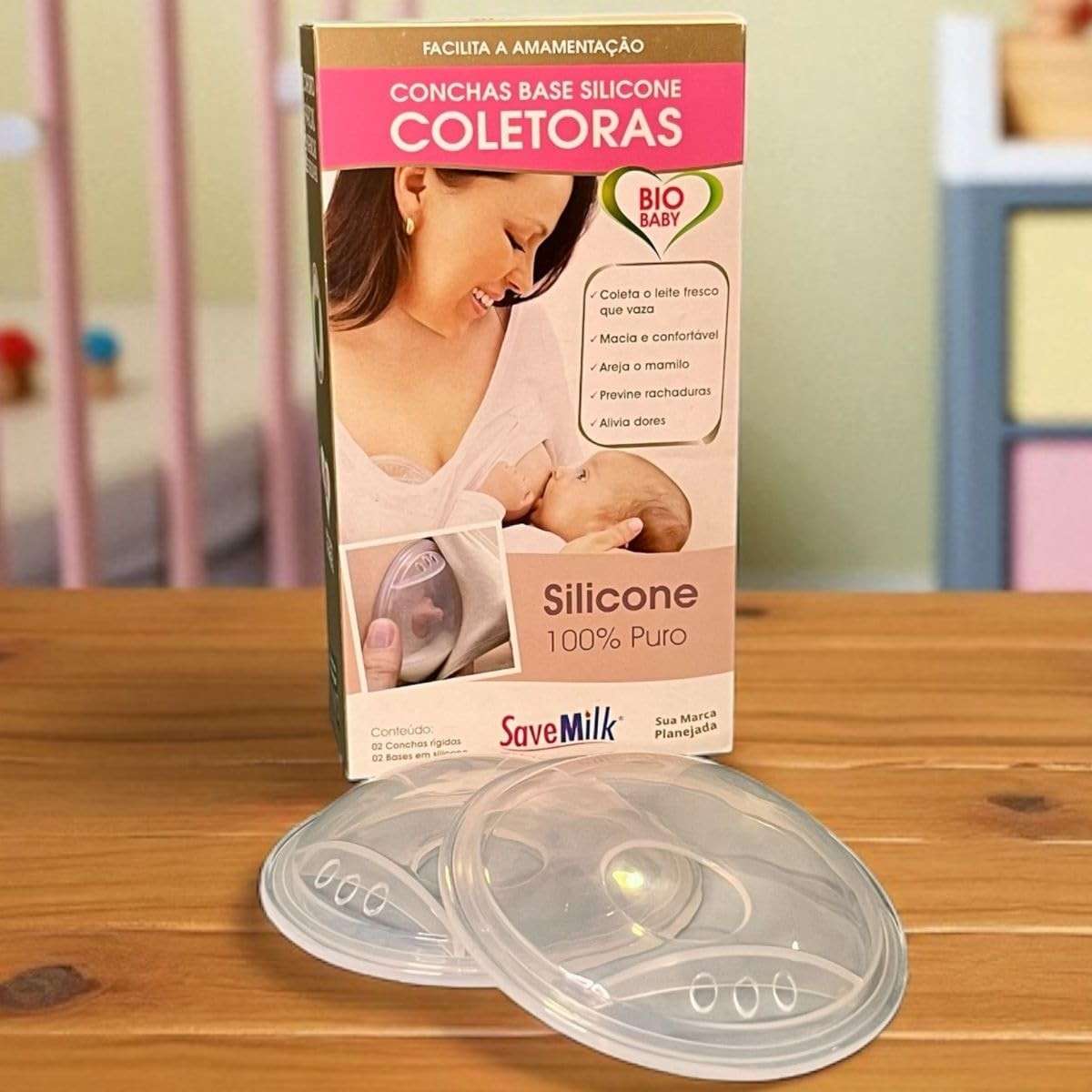 Conchas Coletoras de Leite Materno SaveMilk Original - Alívio Imediato, Mãos Livres e Sem BPA