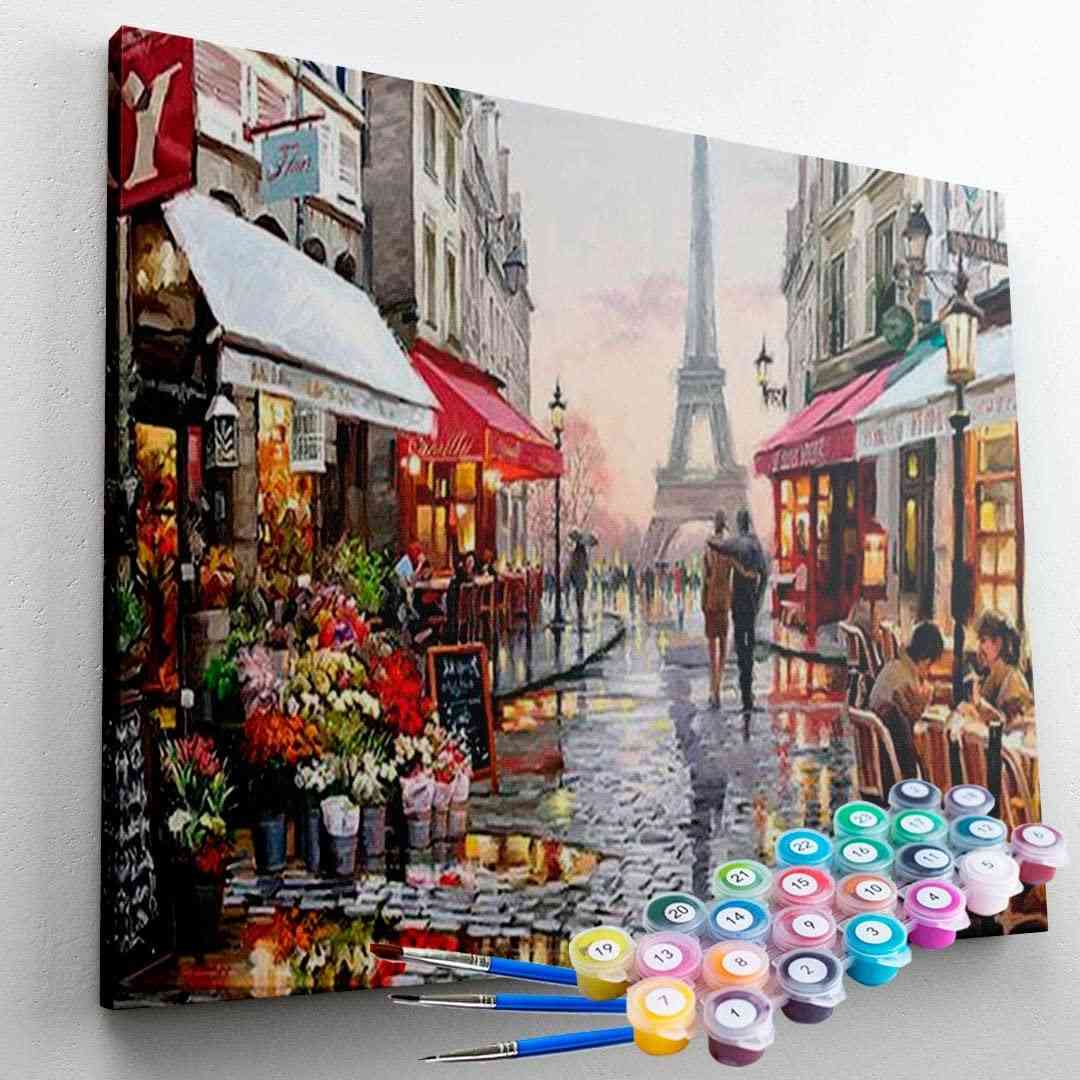 Kit de Pintura Terapêutica Torre Eiffel - Relaxamento e Criatividade com MAUE ART STORE