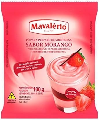 PO PARA SOBREMESA MORANGO 100G MAVALÉRIO