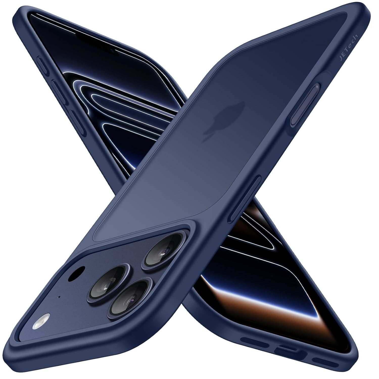 JETech Capa Fosca para iPhone 17 Pro Max 6.9" - Proteção Militar, Design Minimalista e Anti-Impressão Digital (Azul Escuro)