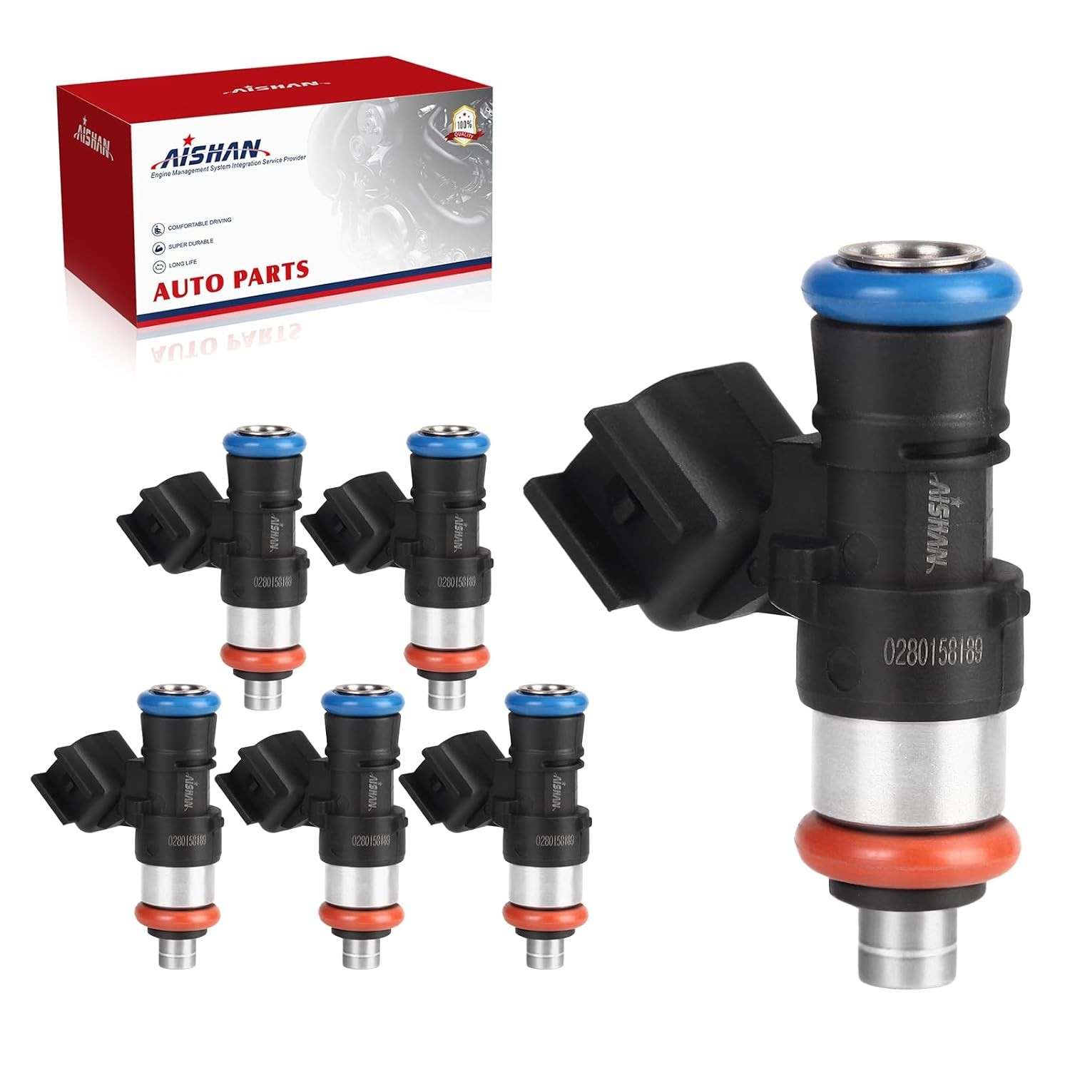Kit 6 Injetores de Combustível 4 Furos para Mazda Tribute, Mercury Mariner/Milan, Ford Escape/Fusion V6 3.0L