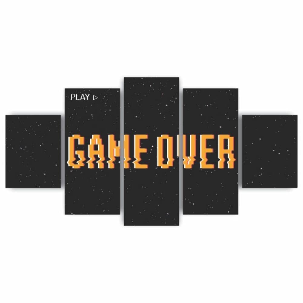 Quadros Decorativos MDF Game Over - Estilo Gamer para Sala e Quarto