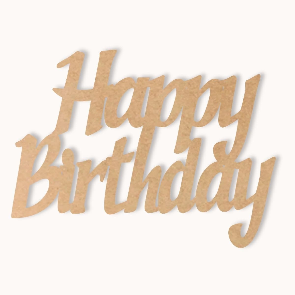 Placa de Aniversário Happy Birthday em MDF - Letreiro Decorativo 45x35 cm