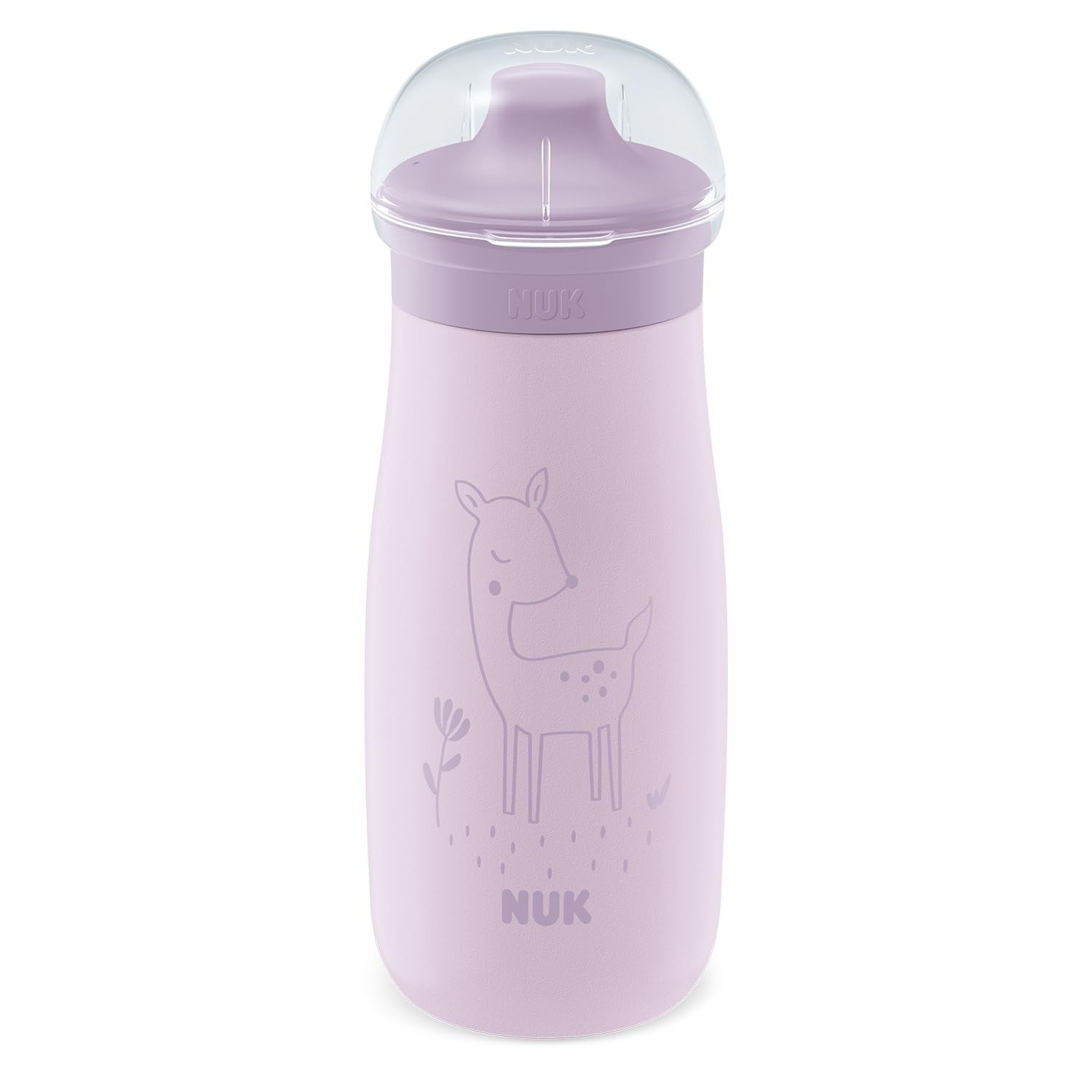 Copo Inox NUK Mini-Me Sip 300ml Lilás - Seguro, Antivazamento e Livre de BPA