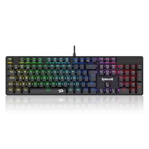 TECLADO MECANICO GAMER REDRAGON SINDRI RAINBOW PRETO