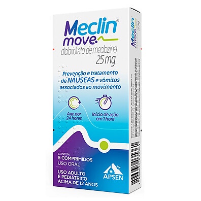 Meclin Move 25mg: Alívio Rápido para Náuseas e Tonturas