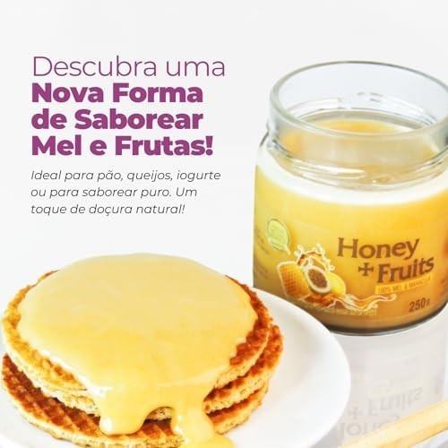 Mel com Maracujá Gold Medal Honey | Sem Açúcares ou Aditivos | 100% Natural | Perfeito para Lanches e Sobremesas | Somente 2 Ingredientes | Sabor Incrível e Saudável | 250g