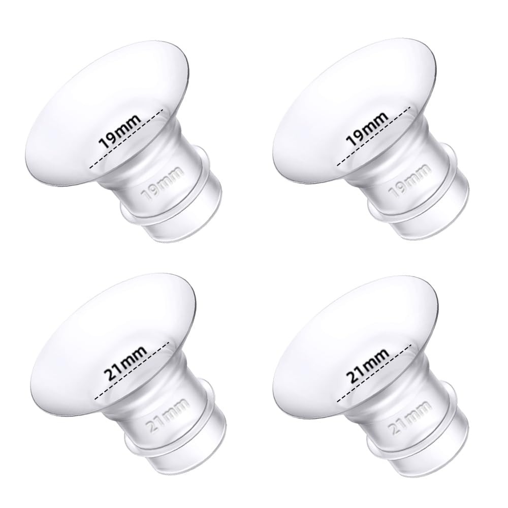 Inserções de Flange 19mm e 21mm para Bombas de Leite - Compatível com Medela, Spectra, Momcozy e Mais