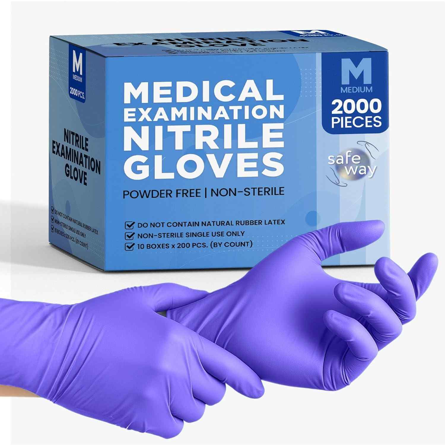 Luvas de Nitrilo Safeway: Proteção Médica e Alimentícia Superior | 2000 Unidades