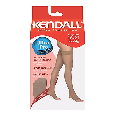 Meia Kendall 7/8 com Silicone: Conforto e Compressão Ideal