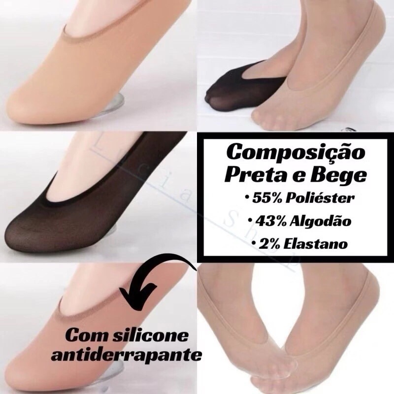 Meia Sapatilha Soquete Invisível: Conforto e Estilo para Todos os Tamanhos!