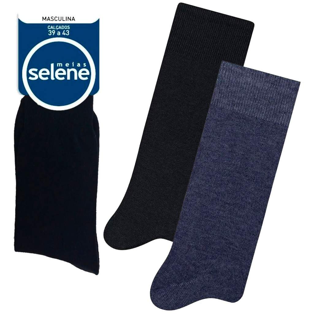 Meia Social Masculina Selene 8050.300: Conforto e Estilo para o Dia a Dia