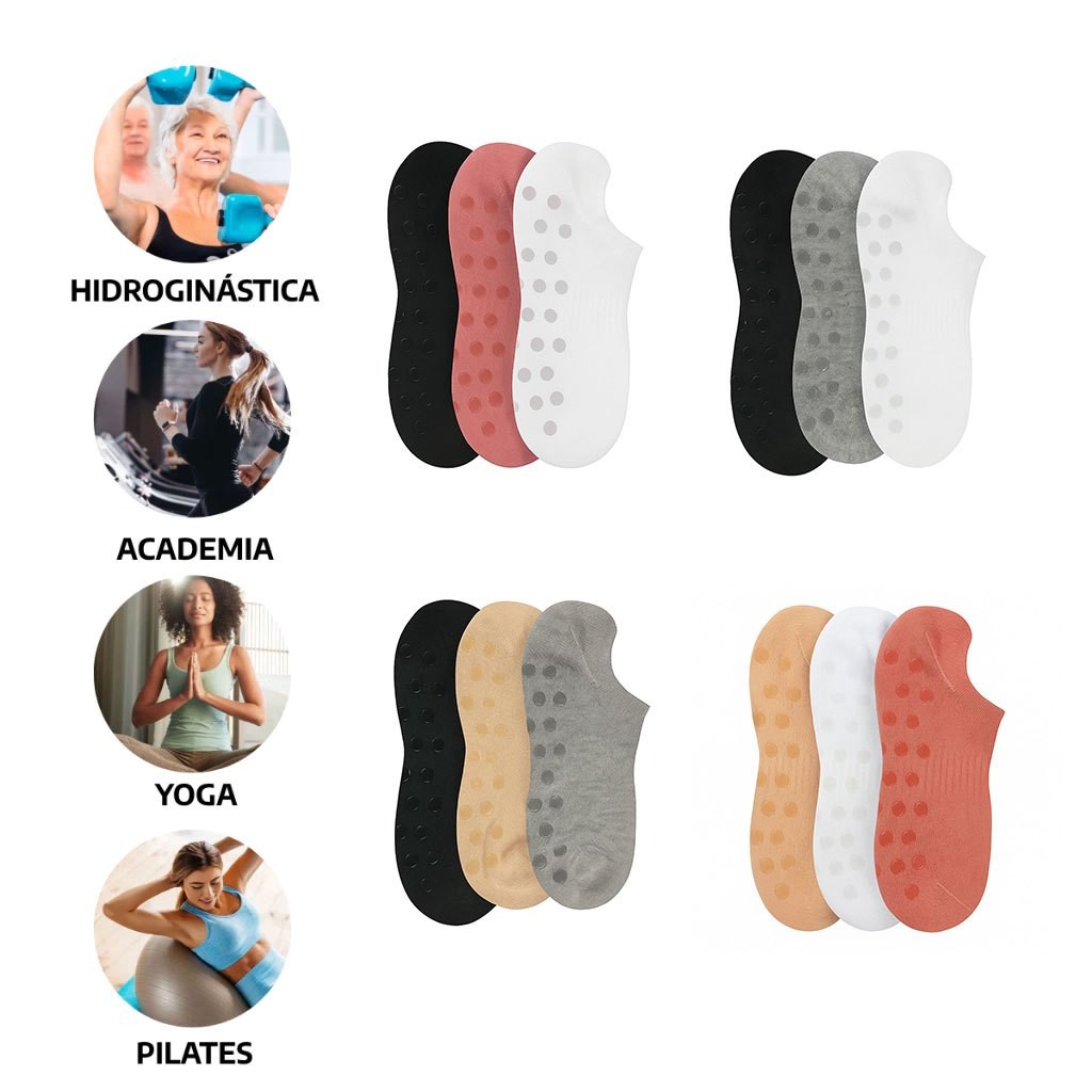 Meias Antiderrapantes: Yoga, Pilates e Mais!