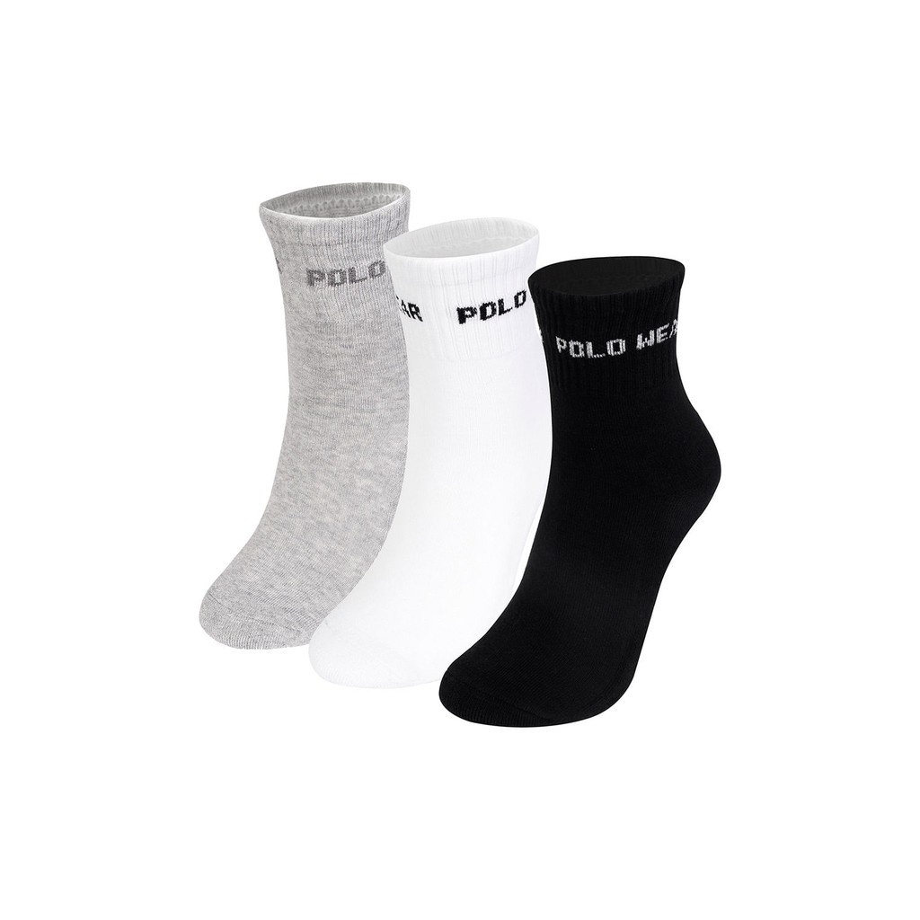Meias Cano Alto Femininas: Kit 3 Pares Polo Wear