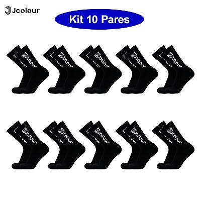 Meias de Futebol Profissional: Kit 10 Antiderrapantes