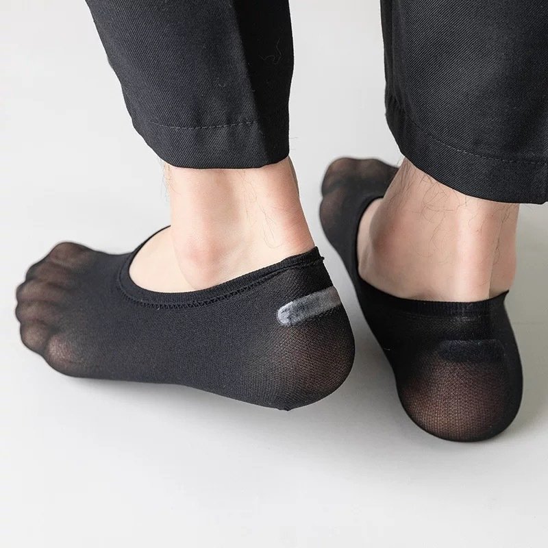 Meias Invisíveis Masculinas com Silicone Anti-derrapante – 9 Pares para Conforto Total (40-46)
