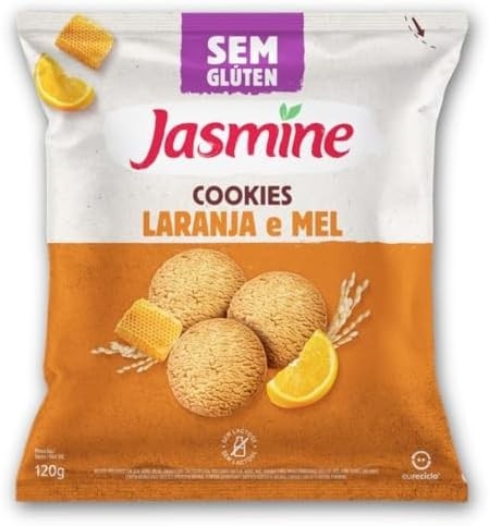 Jasmine Cookies de Laranja e Mel Integral Sem Glúten 150g