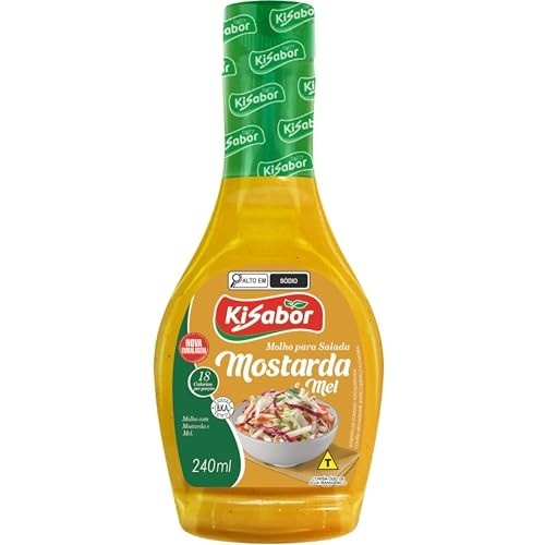 Molho para Salada, Sabor Mostarda e Mel, Kisabor, 240 Gramas