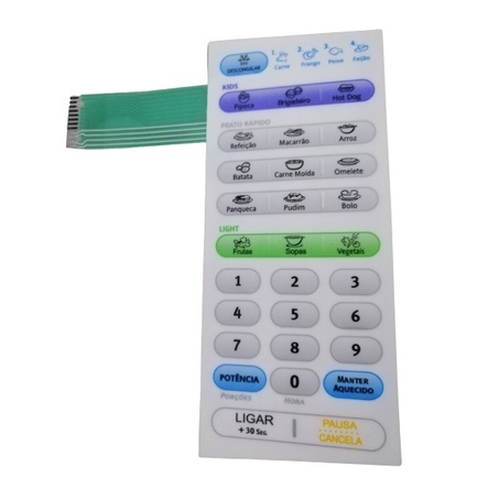 Membrana Teclado Microondas Electrolux ME28S Relevo: Peça Confiável