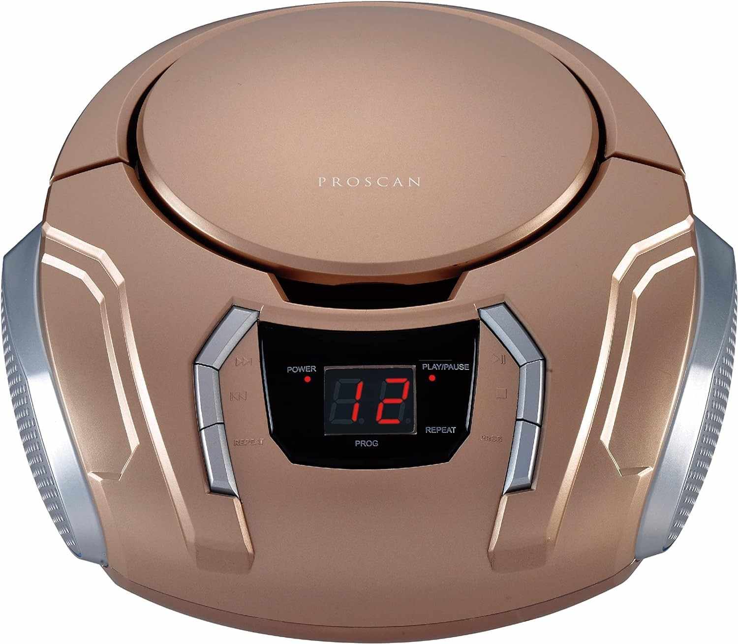 Boombox Sylvania Portátil CD Player: Som Clássico com Rádio AM/FM e Memória Programável