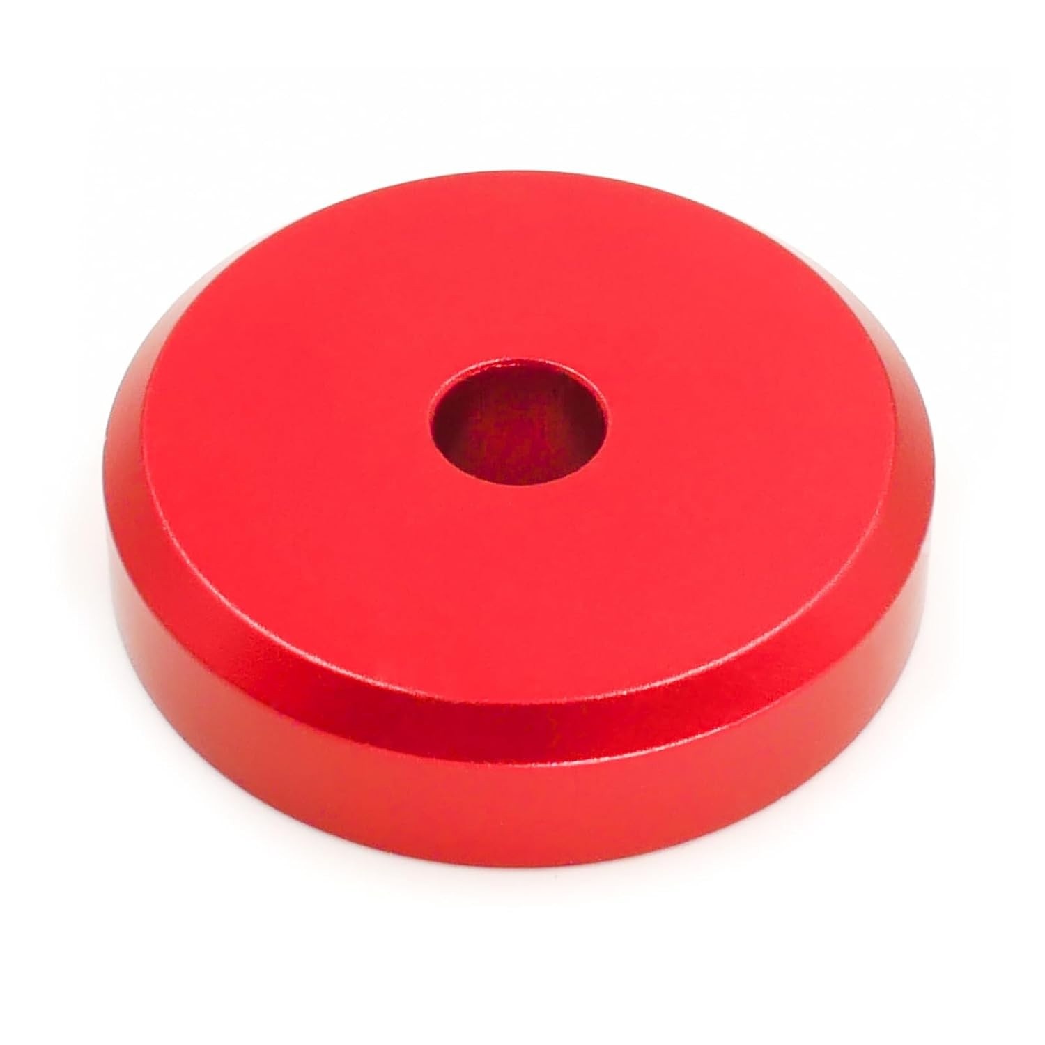 Adaptador de Disco 45 RPM Menesia em Alumínio Vermelho - Estabilidade e Qualidade para Seu Toca-Discos