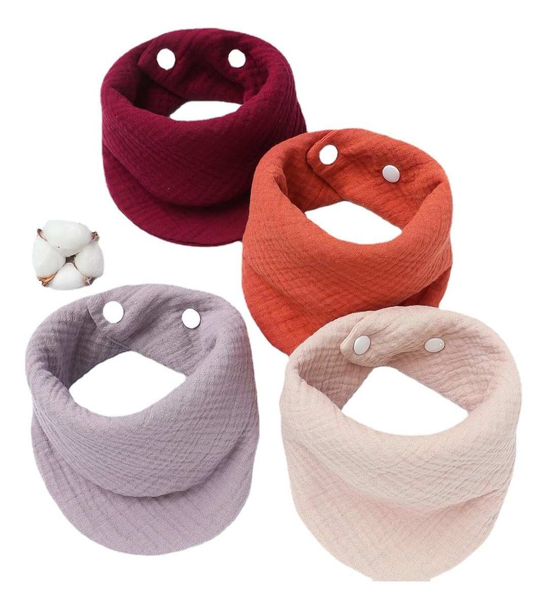 Kit 4 Peças Babador Bandana Quatro Camadas Menino Menina(Cor3)