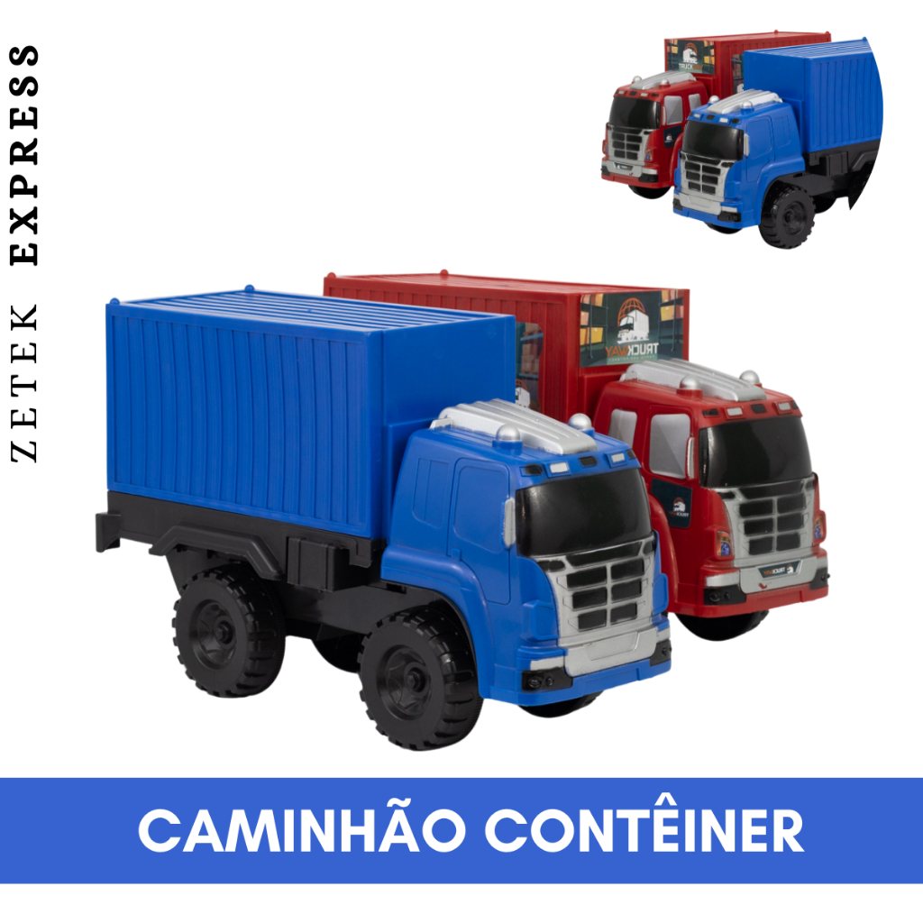 Caminhão Container Brinquedo Infantil – Presente Ideal para Meninos
