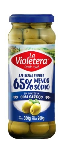 Azeitona Verde com Caroço Menos Sódio La Violetera 200g