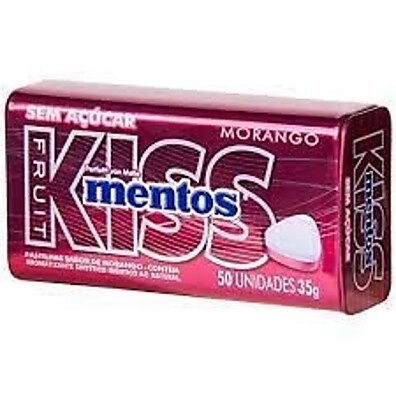 Mentos Kiss Morango: Sabor Irresistível em Lata!