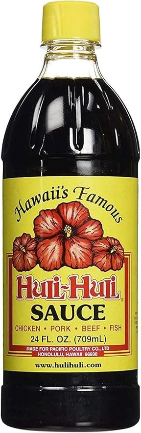 Hawaii's Famous Huli-Huli Sauce mercado mundial - molho de churrasco havaiano - molho de marinada de churrasco para esfregar carne e tempero para bife - 24 onças - 1 pacote