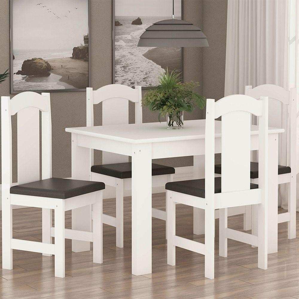 Mesa Arauna: Jantar em Estilo com 4 Cadeiras